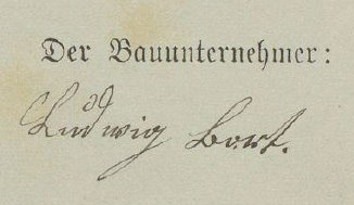 Unterschrift Ludwig Bort, Verrenberg 1893
