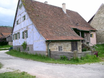 Haus 25 in Verrenberg (heute Wackershofen) - Rückseite