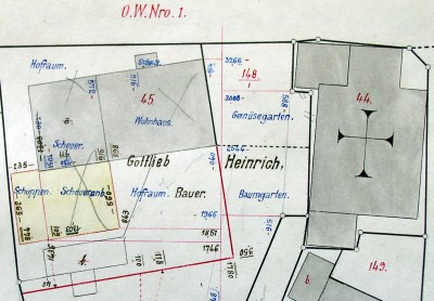 Nachtrag zum Primärkataster Verrenberg , 1914; Haus 45