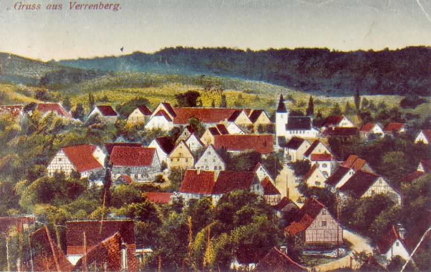 Postkarte von Verrenberg 1921