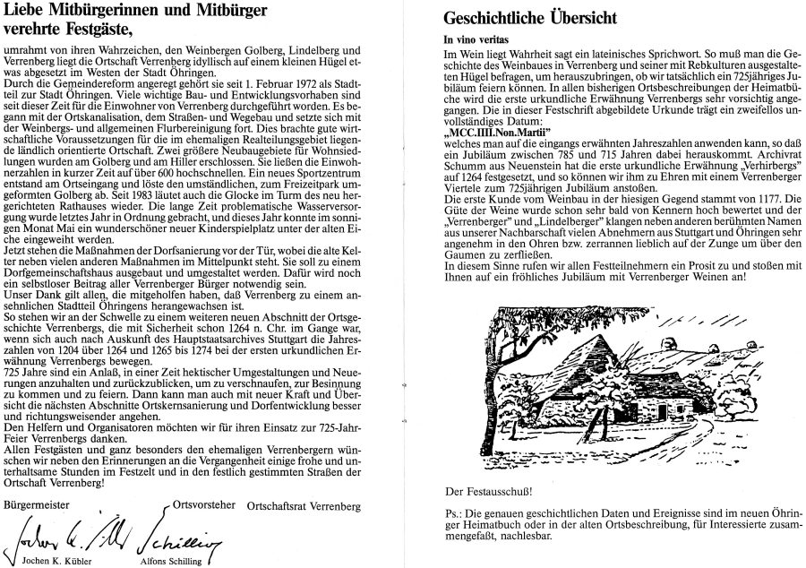 Festschrift 725 Jahre Verrenberg