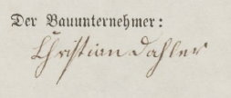 Unterschrift Christian Dahler, Verrenberg 1875