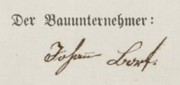 Unterschrift Johann Bort, Verrenberg 1881