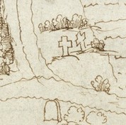 Sühnekreuz in Verrenberg auf Kreutzfelder Karte von 1670