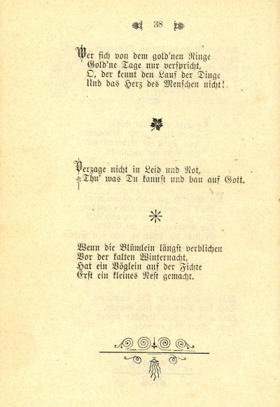 Gedichtband von Eberhard Schanzenbach aus Verrenberg, 1898