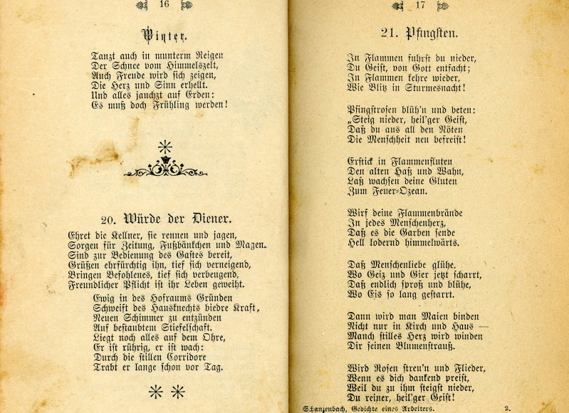Gedichtband von Eberhard Schanzenbach aus Verrenberg, 1898