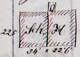 Zeichnung Haus 13 1861 Verrenberg