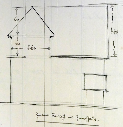 Skizze Haus 68 in Verrenberg 1896