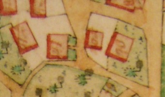 Kartenausschnitt aus Katasterkarte 1818; Haus Nr. 39