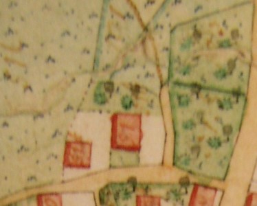 Kartenausschnitt aus Katasterkarte 1818; Haus Nr. 50