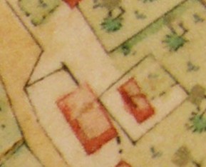 Kartenausschnitt aus Katasterkarte 1818; Haus Nr. 6