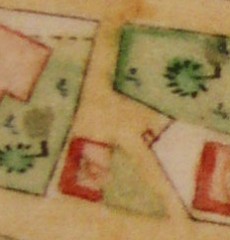 Kartenausschnitt aus Katasterkarte 1818; Haus Nr. 8