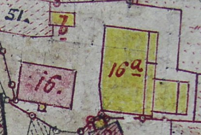 Ergänzungskarte zum Primärkataster Verrenberg 1833; Haus 16-17