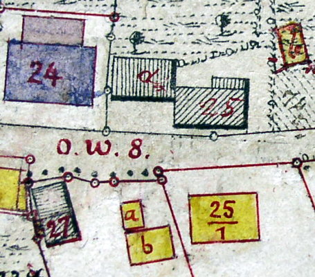 Ergänzungskarte zum Primärkataster Verrenberg 1833; Haus 25