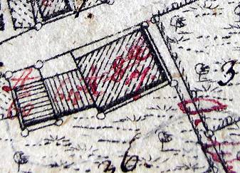 Kartenausschnitt aus Katasterkarte 1839; Haus Nr. 7