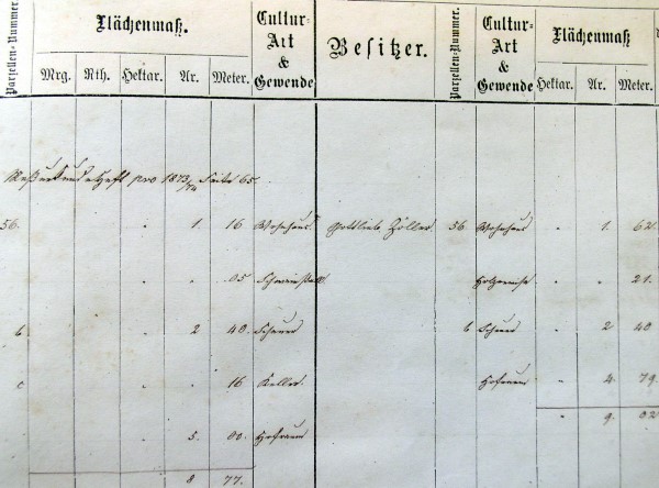 Nachtrag zum Primärkataster Verrenberg, 1875-76; Haus 56