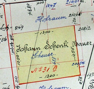 Nachtrag zum Primärkataster Verrenberg , 1892-93; Haus 31