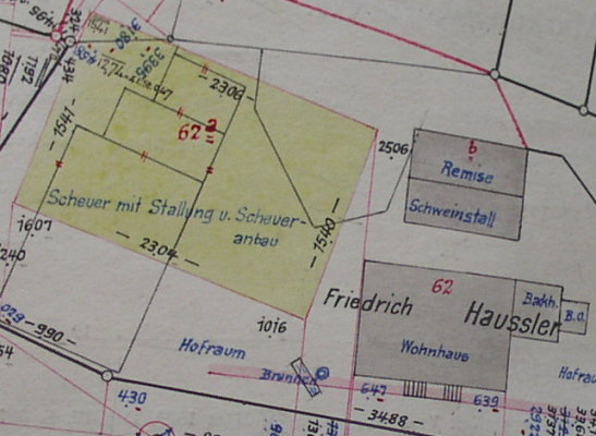Nachtrag zum Primärkataster Verrenberg , 1923; Haus 62
