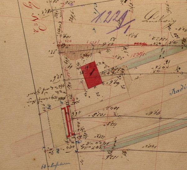 Plan zum Bau der Station 90 in Verrenberg um 1863; Haus 71