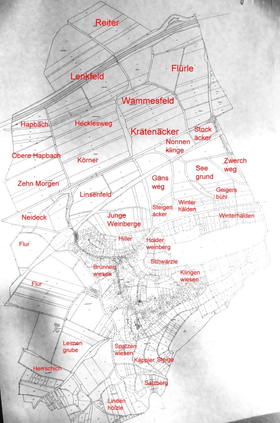 Flurbezeichnung in Verrenberg