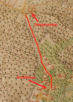 Weg vom Schafhaus zur Staigenkelter