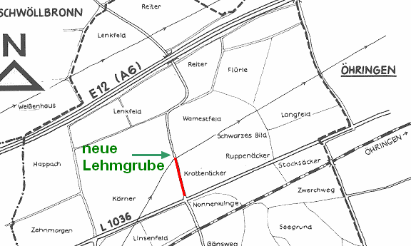 Weg zur neuen Lehmgrube - Verrenberg