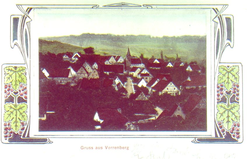 Postkarte von Verrenberg 1912