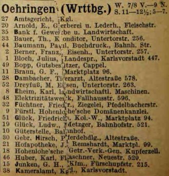 Telephon-Adressbuch für das Deutsche Reich 1907 - Öhringen